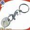supermarket cart pound trolley token coin keyring with custom printing logo
