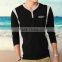 Mens long sleeve s T shirts with stripe &customer brand v neck T shirts