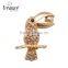 Latest model fashion 2015 new products Parrot fashion rhinestone men's brooch jewelry  China