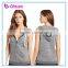 100% cotton sports hoodie sleeveless hoodie womens hoodie singlet