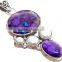 Sterling Silver Rodocrosite with Multi Pendant Semiprecious Pendant