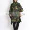 Oxford long rain coat full length rain poncho long oxford camouflage poncho