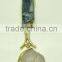 Kyanite & Rose Quartz Rough Gemstone Pendant, 925 Solid Sterling Silver Pendant, Designer Raw Vermeil Pendant
