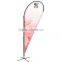 130g knitted polyester beach banner fiberglass pole cross base