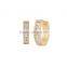 2016 Latest Design Gold Stainless Steel Hoop Earrings Fashion Jewelry