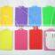 new arrival debossed words pink transparent soft pvc clear luggage tags