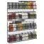 Black Mesh 4 Tiers Wall Mounted Spice Jar Organizer
