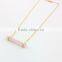 Simple Style Stone Bar Pendant Necklace Gold Long Chain Necklace Jewelries For Women