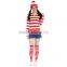 Smart in the fertile Wally Cosplay British cartoon characters Where's Dress Halloween men and women