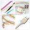 Durable 1m nylon braided usb cable for android phones, micro usb v8 charger cable charging cord
