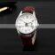 High class bule dial alloy case genuine leather band with night view men fashion watches