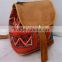 real goatleather messenger bag/shoulder bag with hand crafted embroidery