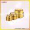 gold aluminum and plastic cosmetic packaging cream jar, 10g 30g 50g plasitc jar