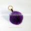 Creative Style Natural Real Fur Cute Pom Pom Keychain