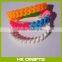 Cheap twist bracelet silicone wristband , custom design twist silicon bracelet silicone wristband with high quality