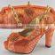 Wholesale italian shoes and bag set women matching shoes and bag