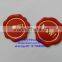 Red Color Gold Logo Embossed Wax Seal Stickers