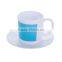 Customized colorful PP coffee mug with plate