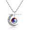 2016 new design jewelry Christmas gift moon and star pendant galaxy necklace
