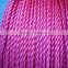 3 strand 49mm twisted polyethylene fishing rope nylon rope