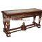 Louis XV Style Wooden Console Table, Exquisite Hand Painted Rectangular Hallway Desk, Classical Wood Carved Console Table