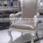 Louis XVI Style Delicate Painting Carved White Office Desk and Chair Set