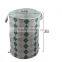 16.5*H25 Inch Polyester Laundry Basket, Bubble Pattern