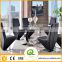 TH286-1 Stainless Steel and Luxury Tempered Glass Dining Table