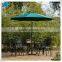 UV resistant treated polyester fabric, waterproof,fade resistant Patio Dark Green garden line Umbrella
