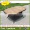 Luxury dining room furniture teak wood table and rattan chair