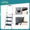 High quality household folding 4 step ladder with safety rail