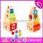 Creative intelligent nesting toys wooden baby stacking cups W13D089