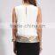 new arrived momen's pleated white sleeveless tops