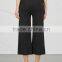 Wholesale Women Apparel Simple Design Cropped Wide-leg Cashmere High-waist Trousers(DQE0355P)