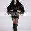2015 Winter Fashion Knitting With Faux Fox Fur Shawl Woman Cape