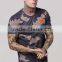 Bulk Wholesale Camo T Shirts Hot Sale Mens Longline Short Sleeve Curved Hem T Shirt OEM Elongated T Shirt Gym Fitness Clothing