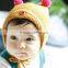 infant toddler baby plain handmade cotton pom pom baggy knitted beanies