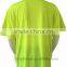 ANSI 100% Polyester Short Sleeve Reflective Birdeye Mesh Silk Screen Printing Security T-shirt