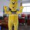 Yellow giant plush teddy bear shape design performance costumes for adults