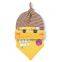 spring style stripe smiling face pattern newborn hat with bibs