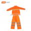 High visibility roadway working wear reflective safety coverall garment