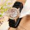 diamond surround header butterfly surface silicone watch / movement quartz wristwatch