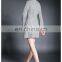 High quality ladies polyester dress, long sleeve big pocket dress,tweed dress fashion