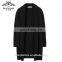 2016 Baiyimo striped texture women long black cardigan sweater