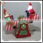 Promotion santa led inflatable seesaw, air blown inflatable teetertotter with santa claus& reindeer for christmas decor