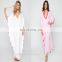 custom made white kaftan beach dress fashion long kaftan with pompom