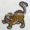 High quality embroidery patch tiger applique