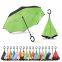 Double Layer Inverted Umbrella with C-Shaped Handle, Anti-UV Waterproof Windproof Straight Umbrella for Car Rain Outdoor Use
