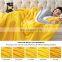 Amazon Luxury Custom OEM Yellow Fleece Throw Sherpa Blanket For Travel