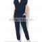 Adult jumpsuit pajama cross front v-neckline sleeveless jumpsuit